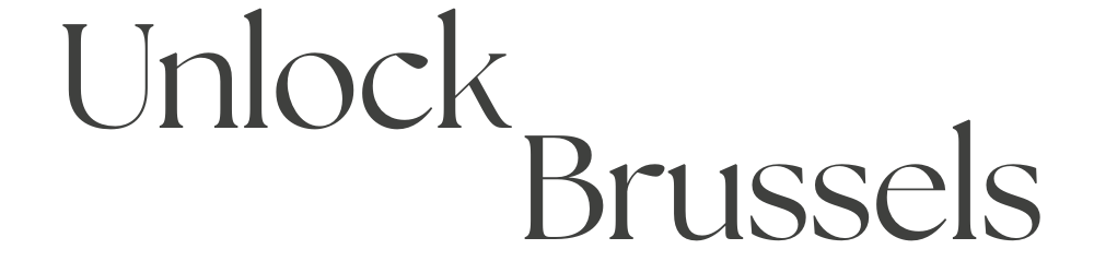 Logo typographique Unlock Brussels – conciergerie personnelle et professionnelle à Bruxelles