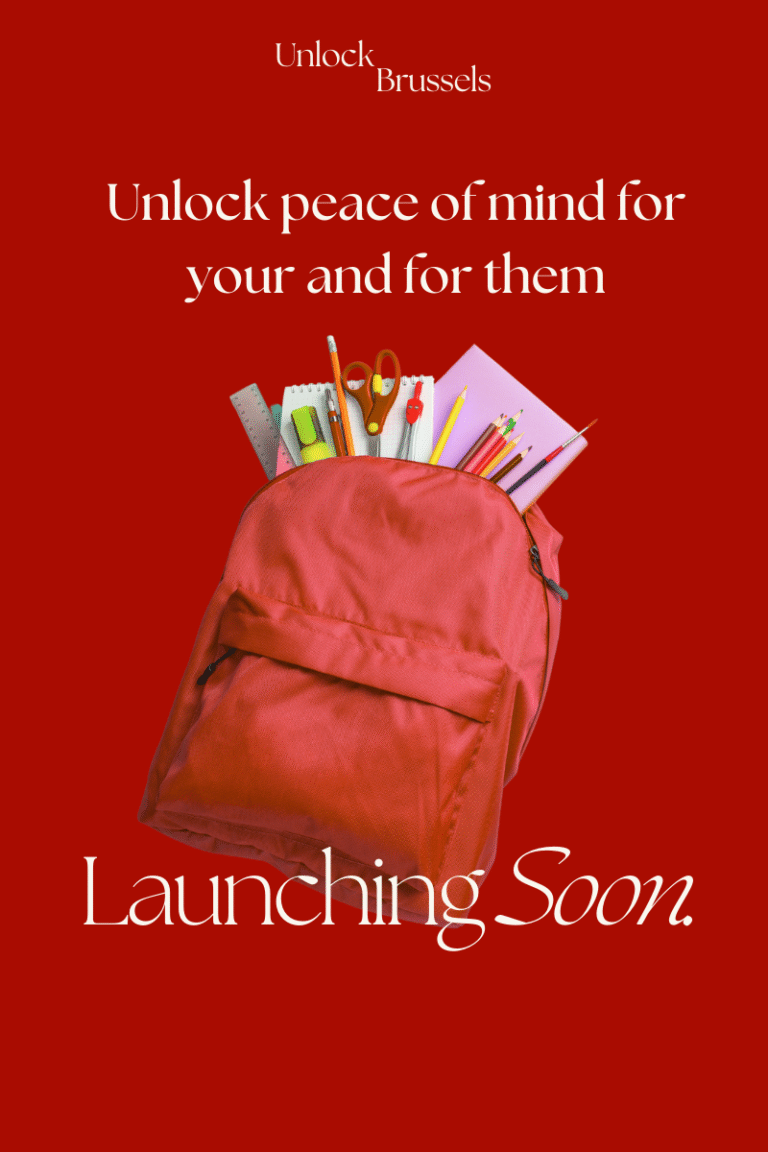 Unlock a calmer, clearer mindset – a red school bag icon for guidance in learning or personal growth.