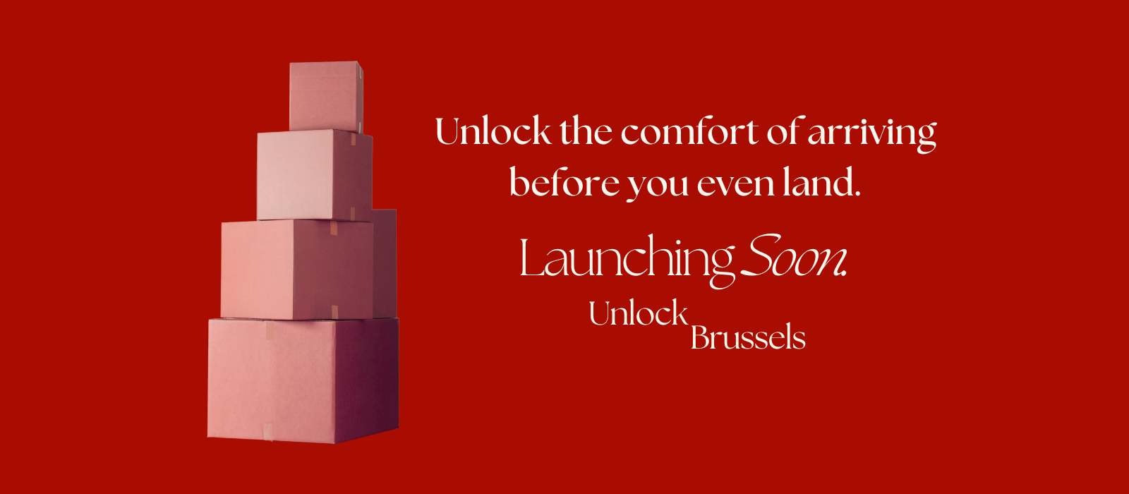 Unlock your next chapter – a red moving box representing new beginnings.