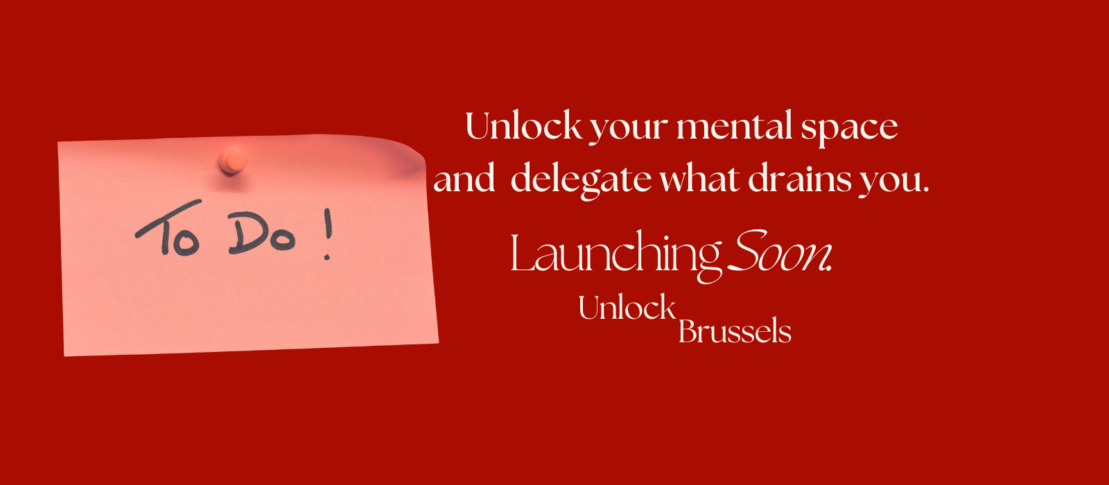 Unlock your peace of mind – a red to-do list icon representing mental load relief.